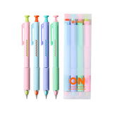 Kaco ON Gel Ink Pen 4 Pieces Creative Energy CutOut Window Design ZeroShake Core Technology for Stablization Mechanical Keyboar