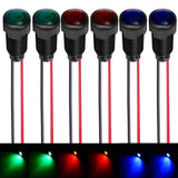 Gebildet 6pcs Red/Blue/Green LED Indicator Pilot Light AC/DC 12-24V Mounting Hole Size 10mm(Flame Retardant Plastic Shell)