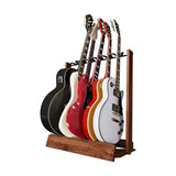 String Swing Guitar Stand, Multi Guitar Rack for Acoustic, Electric, Bass Guitars, Hand Welded Steel & Black Walnut Hardwood, Pa