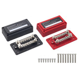 Gloaso 100A Bus Bar with 4X 1/4 Posts+ 12x 5/32 Screws Battery Terminals Distribution Block, 12V-48V DC Power Busbar for Solar