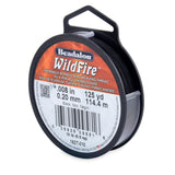 Beadalon Wildfire, 0.008 in, 0.20 mm, Break Strength 12 lb / 5.5 kg, Black, 125 yd / 114 m