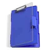 Hongri Clipboard with Storage, Blue 8.5 x 11 Folder Nursing Side Opening, Heavy Duty with Dual Compartment, Smooth Writing for T