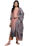 Libas Women's Silk Blend Kurta Sets (38020O_Peach