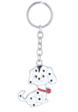 Caristo Cute Dalmatian Puppy Dog Pet Dog Animal Lover (Kc15) White Metal Keychain For Car Bike Kids