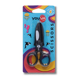 Navneet Youva | Scissors Assorted Shapes - Age Group 6-9 Years | Safe For Kids | Pack Of 1 | 3 Shapes - Crocodile, Acua Whale, T