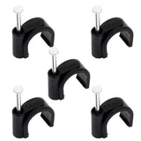 Mini Skater 100-Pack 14mm Ethernet Cable Clips with Steel Nail 1/2 Wire Clip for Large Gauge Wire Extension Cords Coaxial Cable 