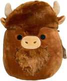 Squishmallow Official Kellytoy 14 Inch Soft Plush Squishy Toy Animals (Dunkie Highland cow)