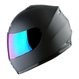 WOW Motorcycle Full Face Helmet Street Bike BMX MX Youth Kids Matt Black