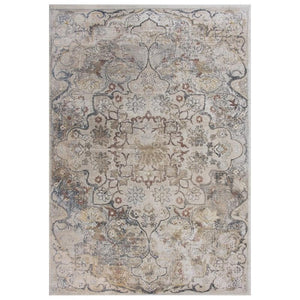 Alora Decor Lavish 3'11' X 5'6' Beige/Gray/Rust/Blue Power-Loomed Area Rug