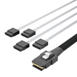 ipolex Mini SAS SFF-8087 to 4xSATA Internal Forward Breakout Cable, Compatible with RAID Controllers, HBA, Servers & Storage Sys