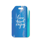 Isee 360 Love Travel Enjoy Acrylic Luggage Bag Tag And Travel Id Label For Traveler Baggage Suitcases Bags With Ring