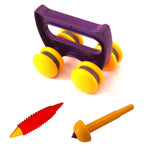 Spine Roller With Four Magnet Deluxe With Top Support To Apply Pressure Useful For Spinal Nerves And Revitalizes Total Body For 