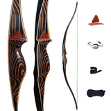 Deerseeker Outdoor Archery 54 Traditional Bow Hunting Longbow with Bamboo Core Limbs Handmade Recurve Bow RH/LH for Targeting Pr