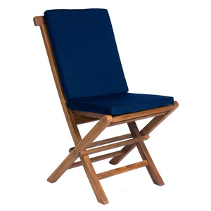 All Things Cedar Tf22-2-G 2-Piece Teak Folding Chair Set With Cushions, Green | Outdoor Seating, Foldable Cushioned Teak Chairs - Stylish & Durable Design, Ideal For Any Space (23X18X36)