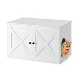 Feandrea Cat Litter Box Enclosure, Litter Box Furniture Hidden with Removable Divider, Indoor Cat House, End Table, 31.5 x 20.9 
