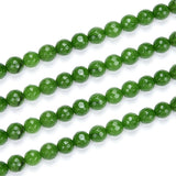 Adabele 300pcs Natural Green Jade Healing Gemstone 6mm Faceted Round Loose Beads Gem Stone Spacer for Craft Jewelry Making GH-E1