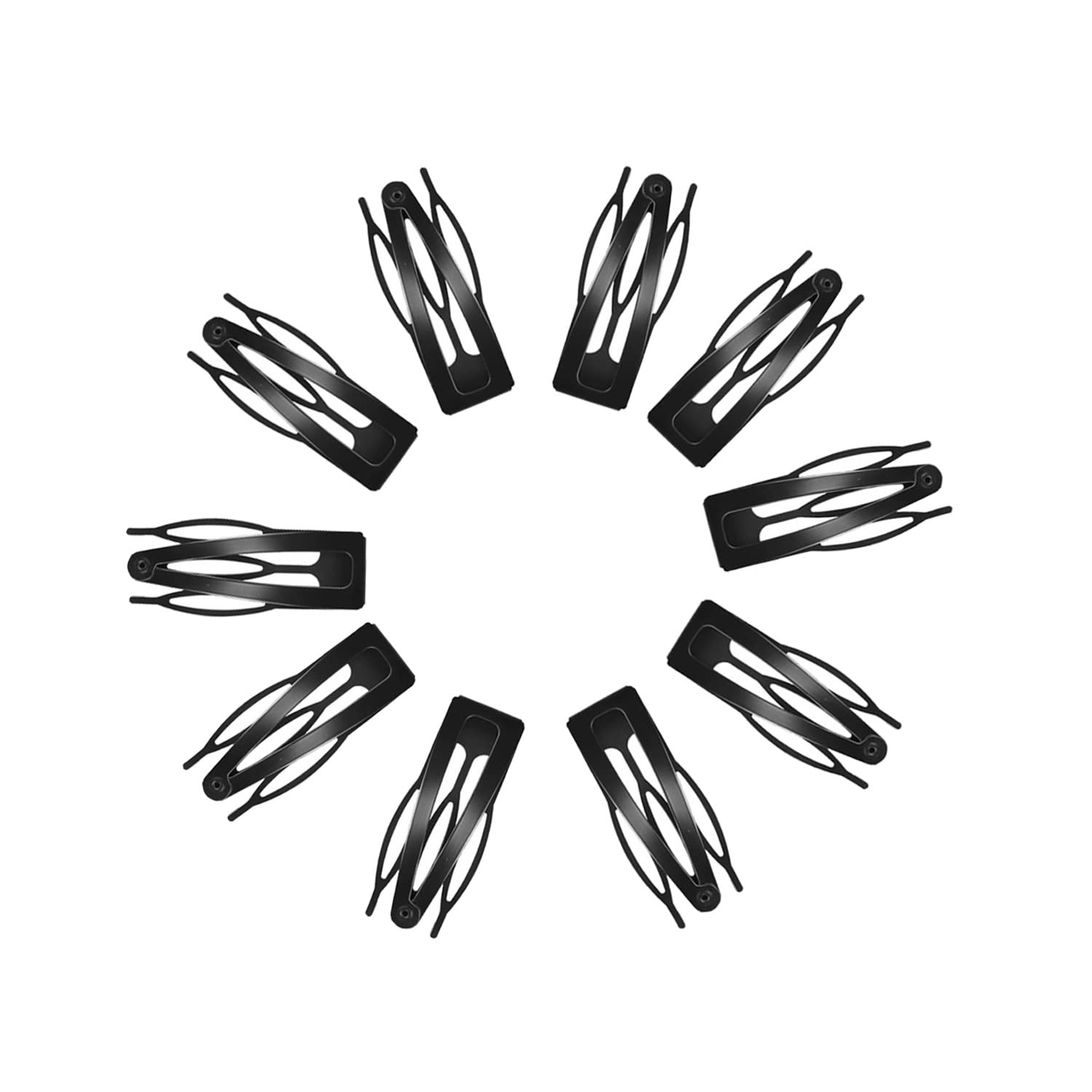 30,60 80 Pack Black 2 Inch Women Metal Snap Hair Clips Accessories No Slip Hair Barrettes Girls Women Hair Accessories (Black 10