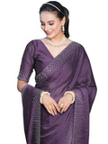 Satrani Womens Pure Georgette Saree (3186S135N_Light Purple)