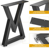 Likapop 28 Metal Coffee Table Legs, Diamond Shape Bench Legs, Heavy Duty Desk Legs, Black Metal End Table Legs, DIY Furniture