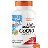 Doctors Best High Absorption CoQ10 with BioPerine, Gluten Free, Naturally Fermented, Heart Health, Energy Production, 100 mg, 1