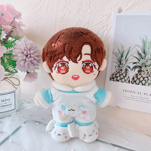niannyyhouse Doll Dressup 7.8in/20cm Plush Doll Clothes Blue Dog Suit Stuffed Figures Toys Accessories