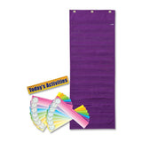 Pacon Dry Erase Pocket Chart, Daily Activities, Purple, 13 x 34, 1 Chart