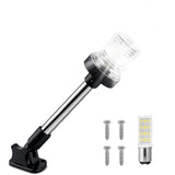 Obcursco Boat Stern Lights, IP67 Waterproof Fold-Down White LED Anchor Light for Marine, Pontoon, Fishing, Bass, and Jon Boats(9