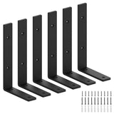 Shelf Brackets 10 Inch L Brackets for Shelves -Heavy Duty Industrial Forged Steel Iron Rustic Floating Shelf Brackets,J/L Angle 