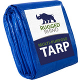 Rugged Rhino All Weather 100% Waterproof Heavy Duty Tarp, 5 Mil UV Temperature Resistant Tarps, High Durability Multipurpose Cov