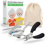 Healthy Seniors Complete Nail and Toenail Clippers for Seniors with Thick Toenails, Big Toe Nail Clippers for Thick Toenails Lon