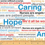 Cotton Nurses Medical Words Phrases Nursing Hospital Caregivers Cotton Fabric Print by The Yard (D370.40)