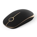 Unipows Wireless Mouse - 2.4G Slim Portable Computer Mouse with Nano Receiver, Less Noise Mobile Optical Mice for Notebook, PC, 