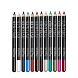 Eye Liner Pencil Set - 12 Assorted Colors Natural Matte Long Lasting Hypoallergenic Eyeliners Eye Makeup Soft Crayon Pencils (Bl