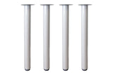 Shepherd Hardware 8577E 27-1/2-Inch to 43-Inch Adjustable Steel Furniture Legs for Desks and Tables, White - 4-Pack