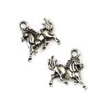 Cherry Blossom Beads 15mm Silver Pewter Wild Mustang Horse Charm 10 Per Bag