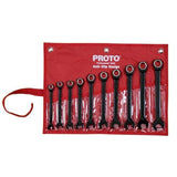 Proto JSCRM10S 10PC BLK Chrome Metric NonRev Combo Ratcheting Wrench