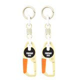 Storite 2Pk Silicone Keychain For Men & Women | Stylish Soft Grip Key Ring Holder For Car Bike House Keys & Backpack Orange Be