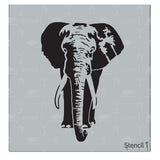 Elephant Stencil Durable Quality Reusable Stencils for Painting Create Stencil Crafts and Decor Decor on Walls Fabric & Furn