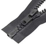YaHoGa 2PCS #10 48 Inch Separating Jacket Zippers for Sewing Coat Jacket Winter Coat Black Heavy Duty Large Molded Plastic Zippe