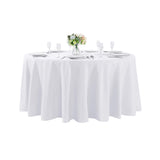 Cupuamon 132 Inch Round Tablecloth Washable Polyester Table Cloth Decorative Table Cover For Wedding Party Dining Banquet132 Inch White -Like New