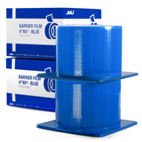 JMU Barrier Film 2 Rolls, Barrier Film Tattoo Blue Barrier Tape for Dental Medical Tattoo, 4 x 6 Inch