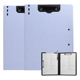 FRETONBA Clipboard Folder, 2 Pcs A4 Foldable Clipboard with Horizontal and Vertical Double Metal Clips, 360 Degree Foldable Bind