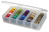 ArtBin 8155AB SewLutions Bobbin Box, Sewing Bobbin Organizer, [1] Plastic Storage Case, Clear