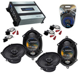 Harmony Audio HA-R68 Compatible with Ford Excursion 2000-2005 Rhythm Series 5x7 6x8 Replacement 225W Speakers, HA-A400.4 Alloy 4