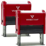 ACCEPTED/REJECTED by Date Self Inking Rubber Stamp 2 PACK (Red Ink) Medium