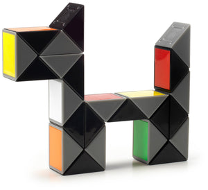 Rubiks Twist, Colorful 3D Puzzle Classic Brain Teaser Retro Fidget Toy Bend & Twist Into Shapes Objects Animals, for Adults & Ki