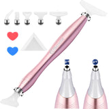 benote Diamond Art Painting Pen Accessories Tools Metal Square and Round Tips Ergonomic Diamond Drill Pen Screw In Tip Multi Replacement Pen Heads for DP Cross Stitch - Rose Gold-New