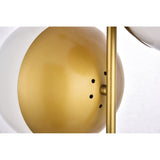 Living District Eclipse 2-Light Metal & Glass Pendant In Brass/Frosted White