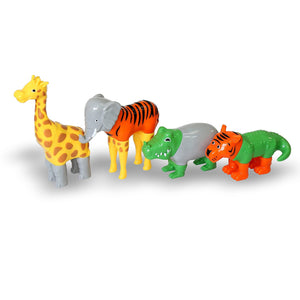 Magnetic Mix Or Match Jungle Animals Toy Play Set, 16 Pieces