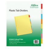 Office Essentials 11467 Plastic Insertable Dividers, 8Tab, Letter